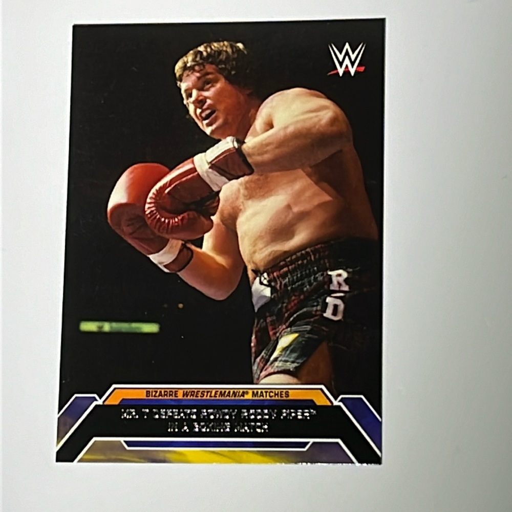 2015 Topps WWE Bizarre Wrestling Matches Roddy Rod Piper vs Mr T 2 of 10
